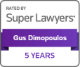 Matrimonial Attorney Super Lawyers Rated Award 5 Years